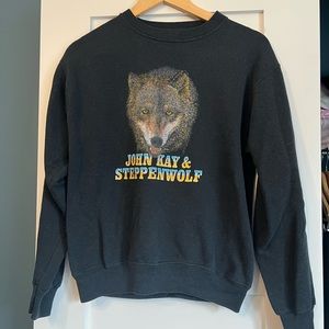 Vintage black Steppenwolf band sweater Size S